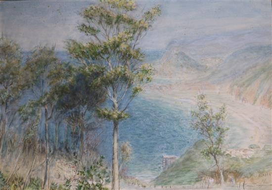 Attributed Albert Goodwin Woada Bay 25 x 35cm